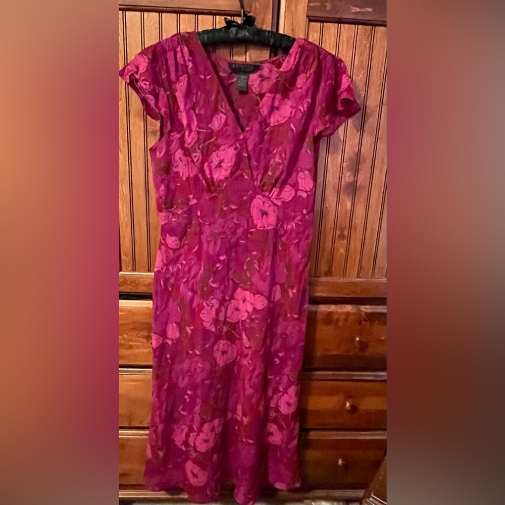 🩷🤎❤️Vintage Express Pink, purple and Red dress - Size 11/12🩷🤎❤️